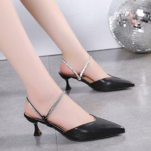 Women's Pointed Toe Closed Toe Half Slippers