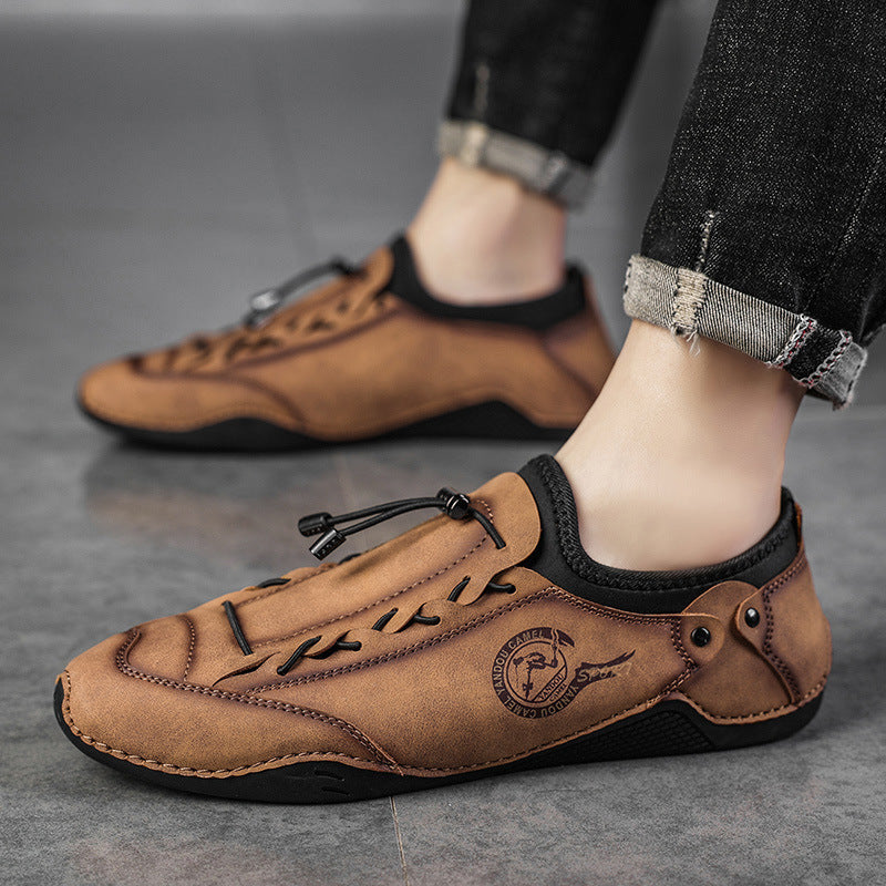 Men's Hand-Stitched Low-Top Casual Flats