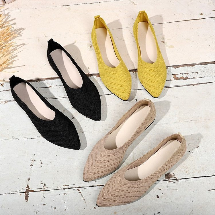 Comfortable Low-Cut Square Toe Flat Shoes for Women