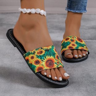 Women's Color Matching Flat Sandals