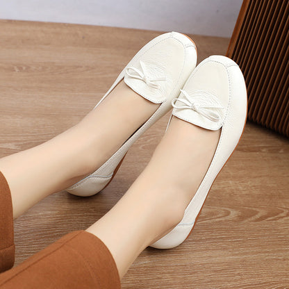 Women's Summer Hollow-Out Leather Flat Shoes