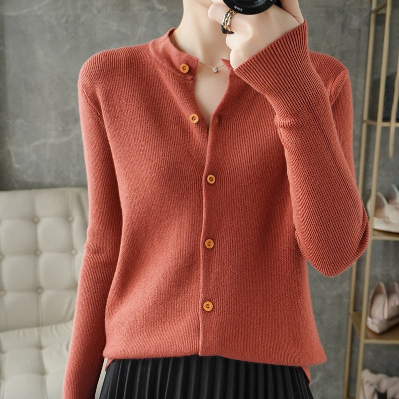 Round Neck Loose Knit Sweater Sweater Short Bottoming Shirt