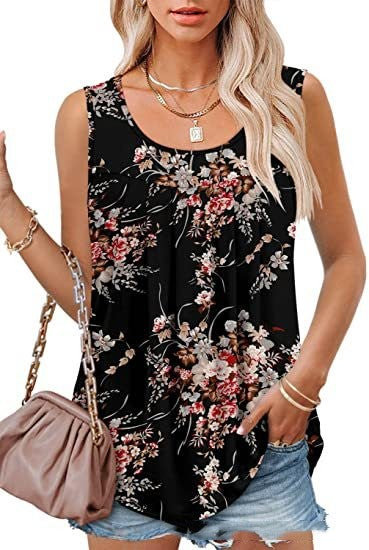 Women's Sleeveless Loose Printed Vest