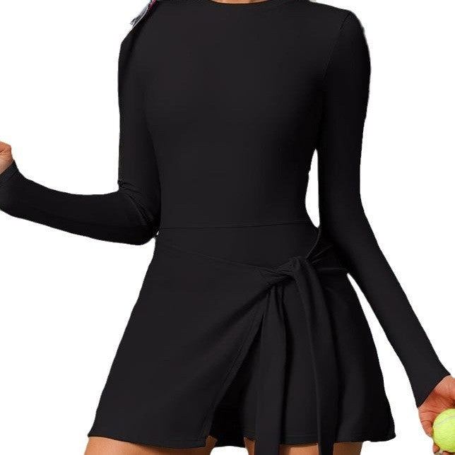 Women's Faux Two-Piece Tennis Skirt - Anti-Exposure, Tight Fit, Casual Sports Yoga Style