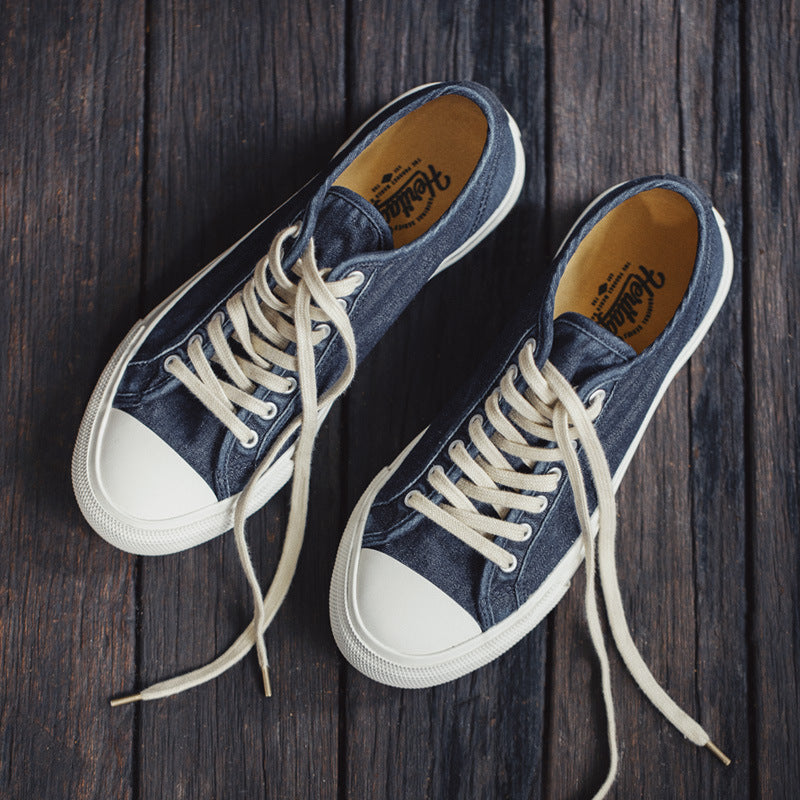 Washed Canvas Shoes Trendy Casual Retro