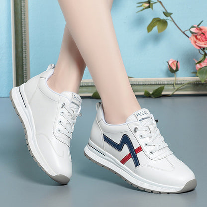 Lightweight Soft Sole Leather Non-Slip Leisure Sneakers