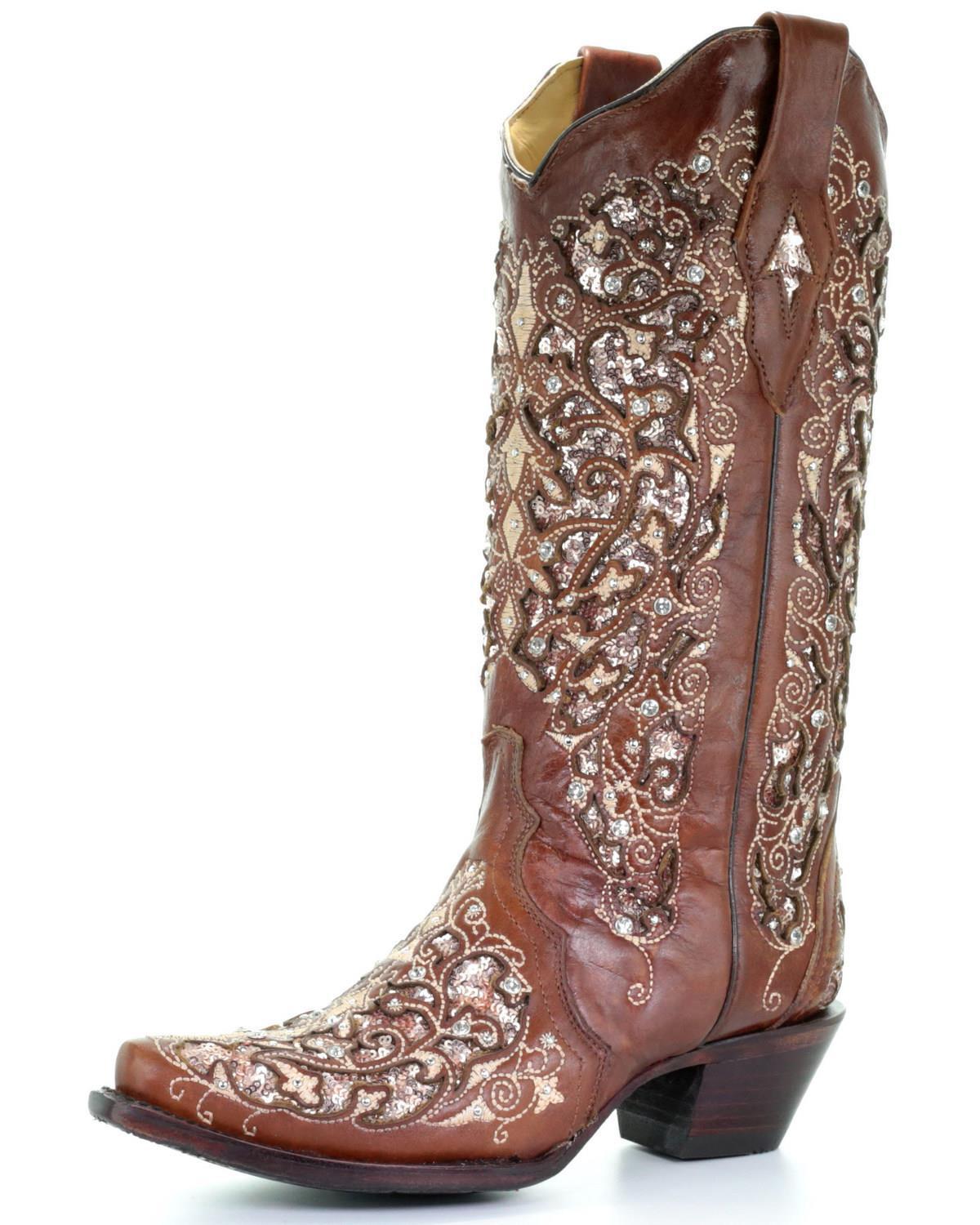 New High Leg Boots with Rhinestone Ornament