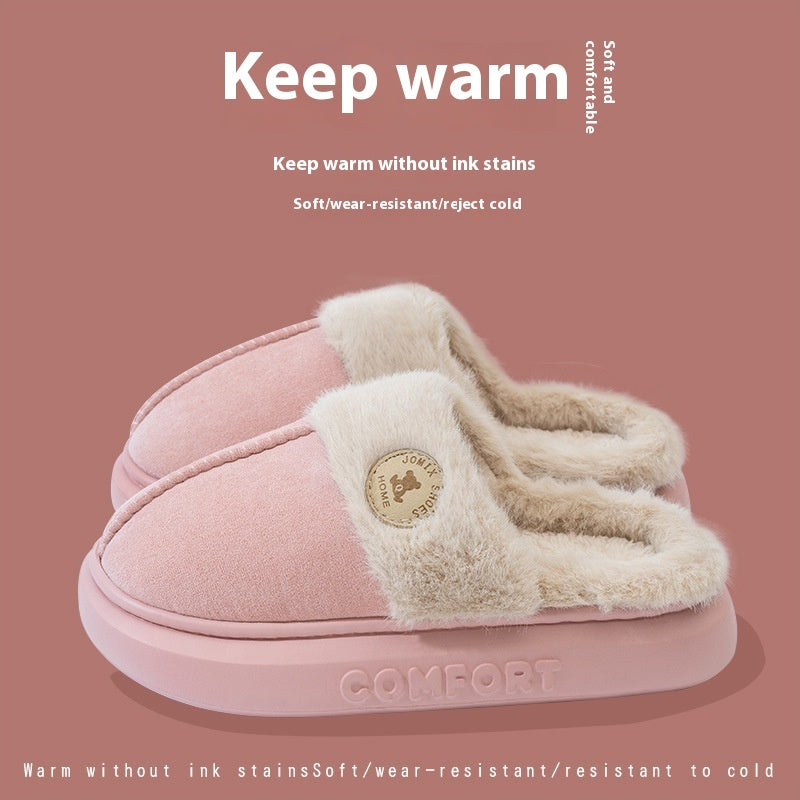 New Plush Slippers for Women & Men – Winter Warm Home Slippers, Indoor Thick-Soled Fleece Shoes