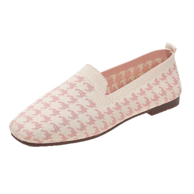 Spring Korean Flat Shoes with Square Toe