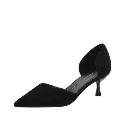 New Summer Stiletto Heel Pointed Black High Heels