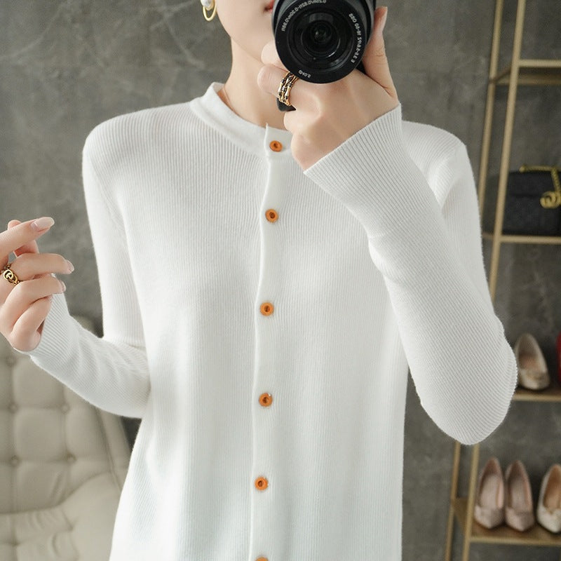 Round Neck Loose Knit Sweater Sweater Short Bottoming Shirt