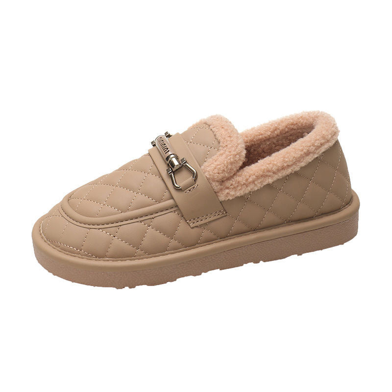 Women's Flat-Bottom Warm and Fluffy Cotton Shoes – Cozy and Comfortable