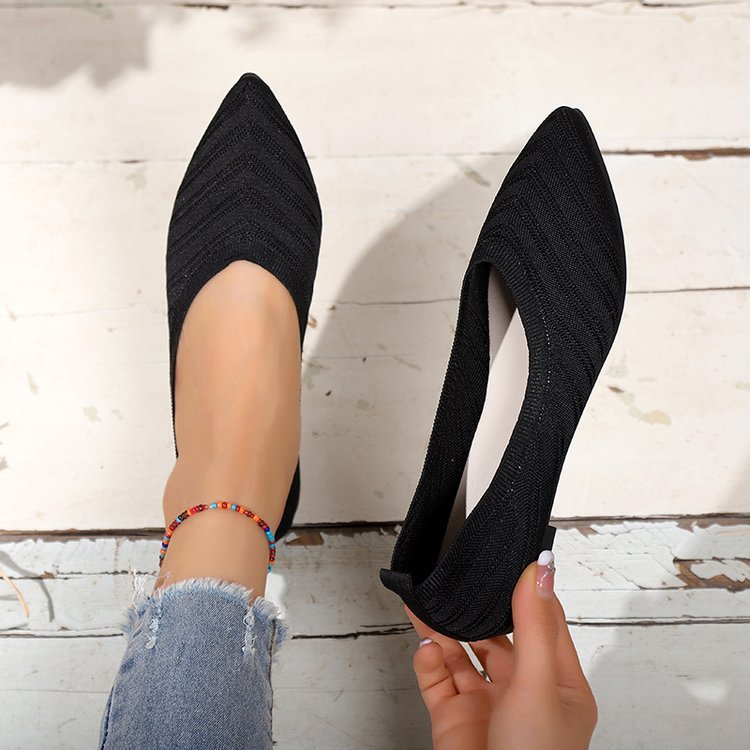 Comfortable Low-Cut Square Toe Flat Shoes for Women