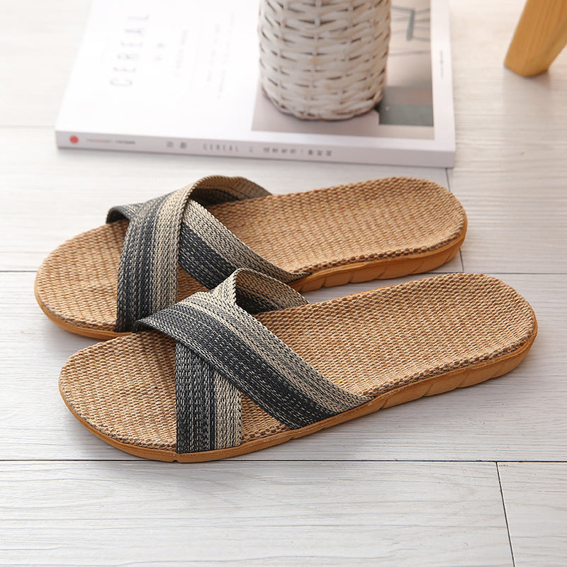 Women's Four Seasons Home Sweat-Absorbent Linen Slippers