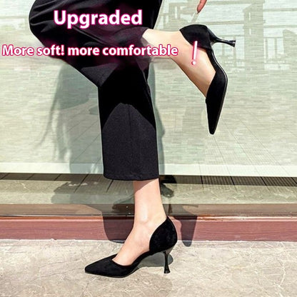 New Summer Stiletto Heel Pointed Black High Heels