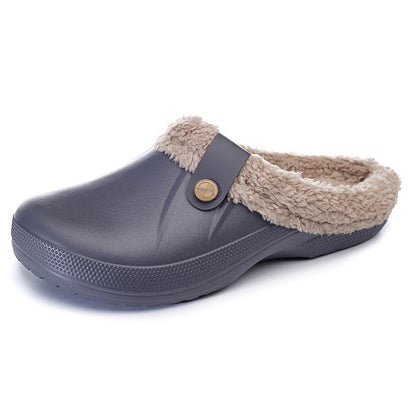 Plus-Size Women's Fleece-Lined Cotton Slippers – Cozy Home Footwear