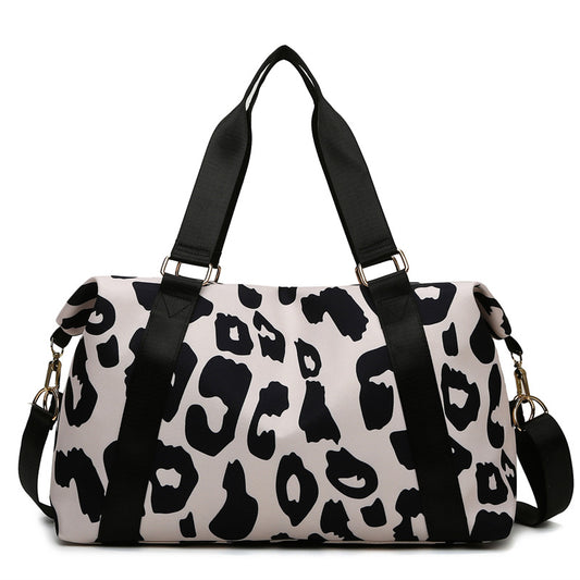 Women's Cow Pattern Travel Duffel Bag - Handbag for Fitness, Sports & Shoulder - 70-90 Characters