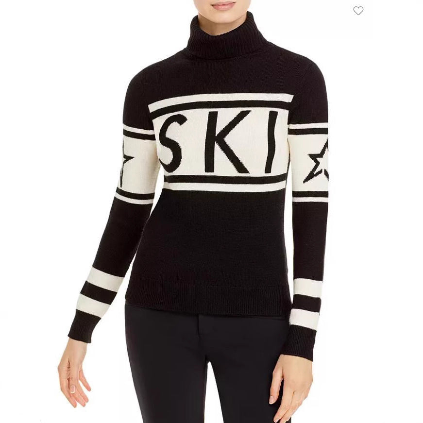 Slim-Fit Printed Turtleneck Sweater – American Style