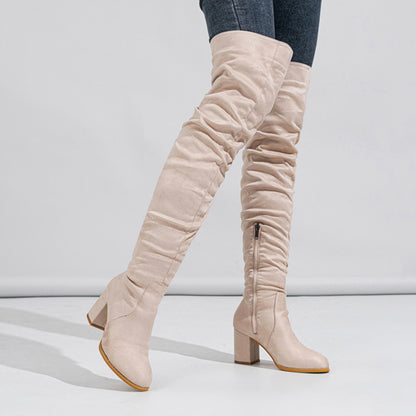 Women's Over-the-Knee High-Heeled Elastic Boots