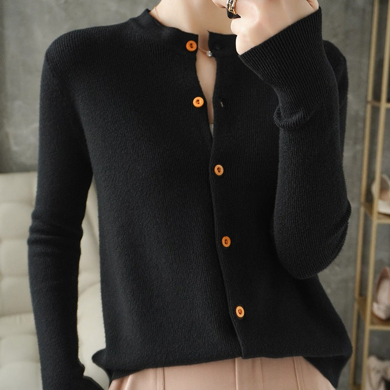 Round Neck Loose Knit Sweater Sweater Short Bottoming Shirt