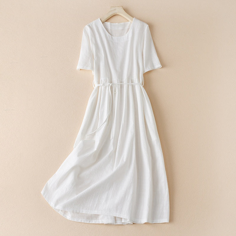 Women's Cotton And Linen Dress