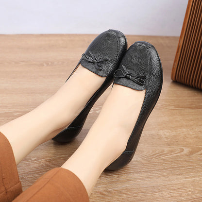 Women's Summer Hollow-Out Leather Flat Shoes