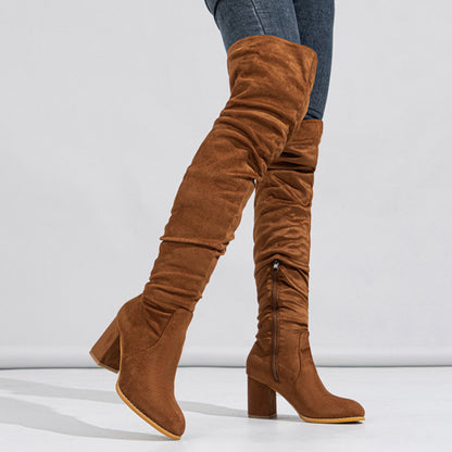 Women's Over-the-Knee High-Heeled Elastic Boots