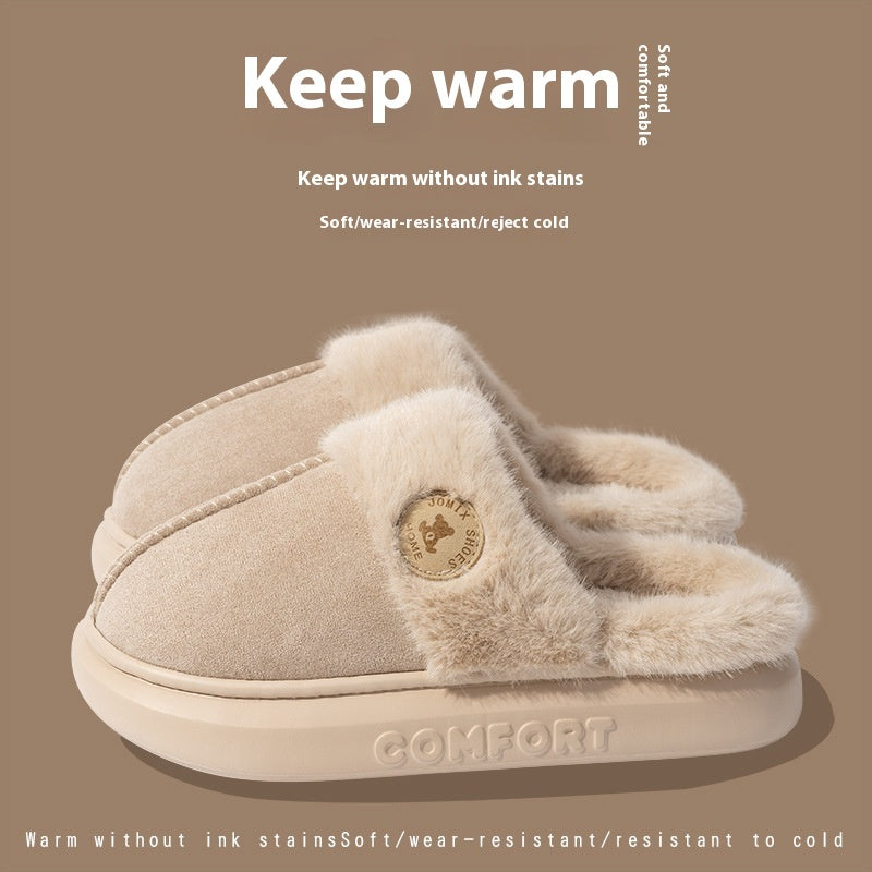 New Plush Slippers for Women & Men – Winter Warm Home Slippers, Indoor Thick-Soled Fleece Shoes