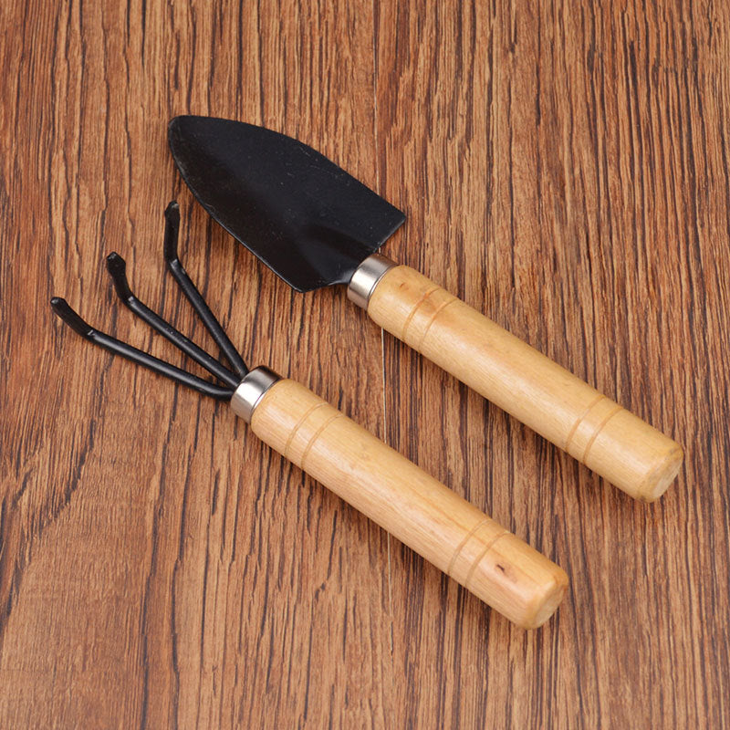 Mini Home Gardening Tool Set including Small Shovel and Rake