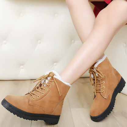 Warm Plush Winter Snow Boots: Ankle Boots for Women's Shoes