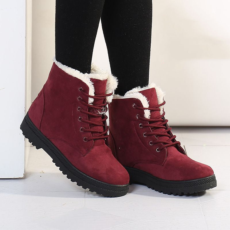 Warm Plush Winter Snow Boots: Ankle Boots for Women's Shoes