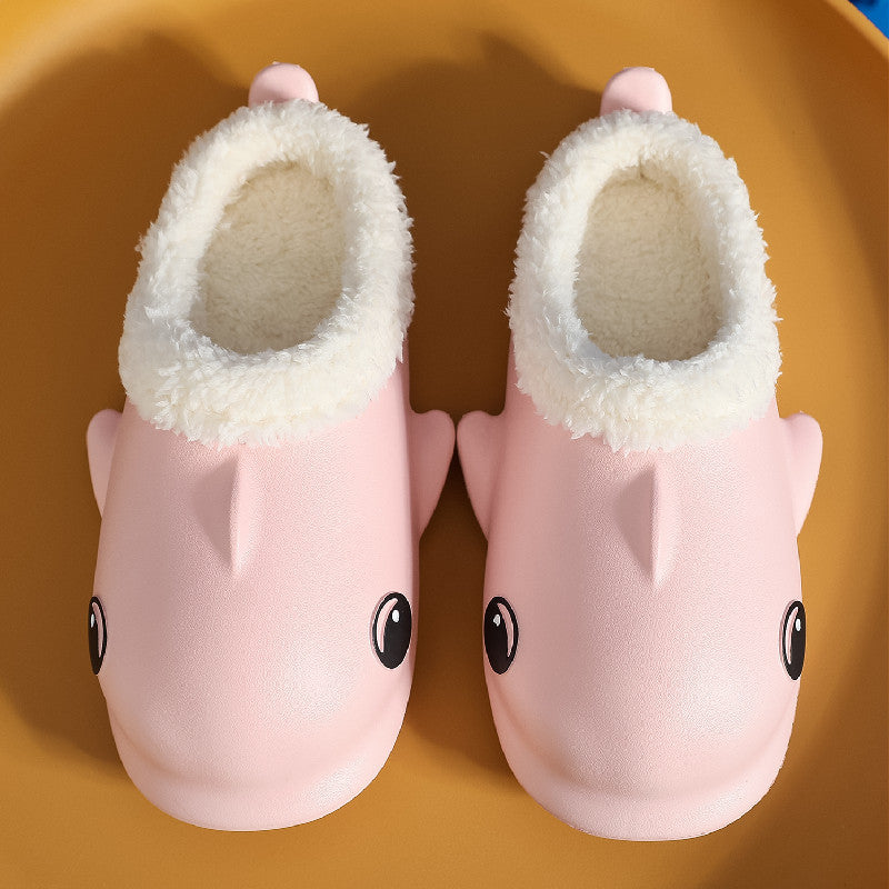 Cute Cartoon Shoes House Warm Fuzzy Slippers Women