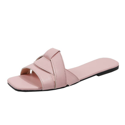 Women's New Solid Color Flat Casual Sandals