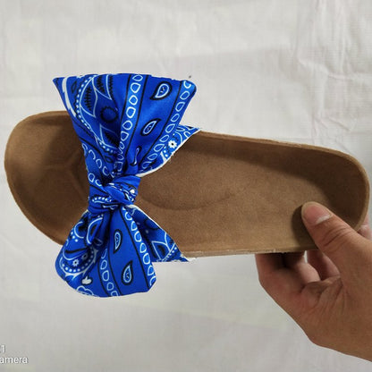 Women's Thick Bottom Bow Slippers