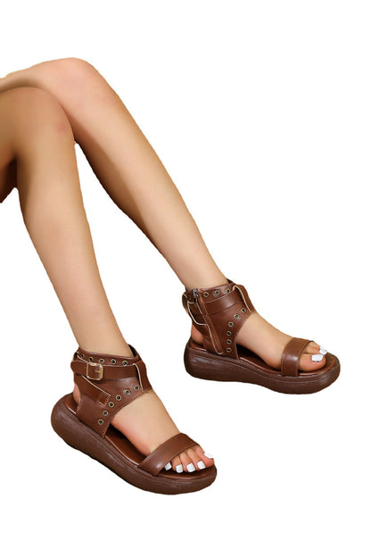 Casual Muffin Thick Bottom Hollow Cool Boots