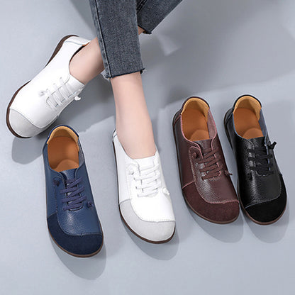 All Match Comfortable Retro Cowhide Soft Soled Women's Shoes