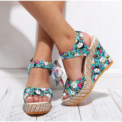 Bohemian high heel sandals