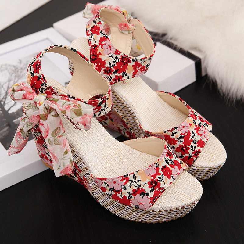 Bohemian high heel sandals