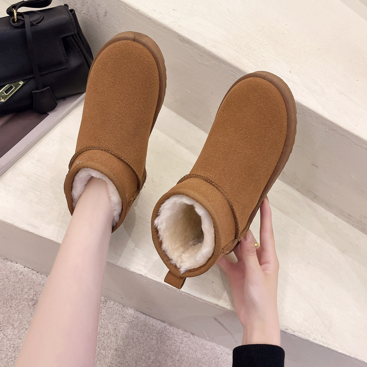 New Winter Flat Short Snow Boots for Women