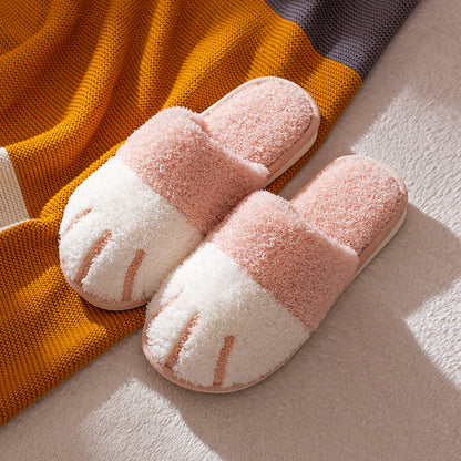 Paw Slippers Autumn Winter Home Shoes Women