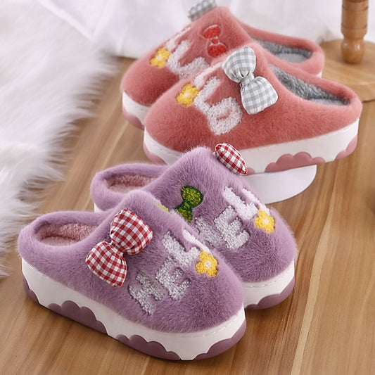 Thick Soled Cute Baotou Warm Slippers