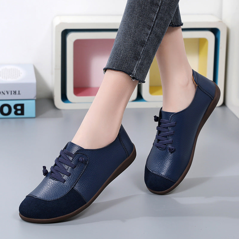 All Match Comfortable Retro Cowhide Soft Soled Women's Shoes