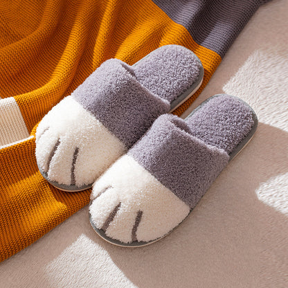 Paw Slippers Autumn Winter Home Shoes Women