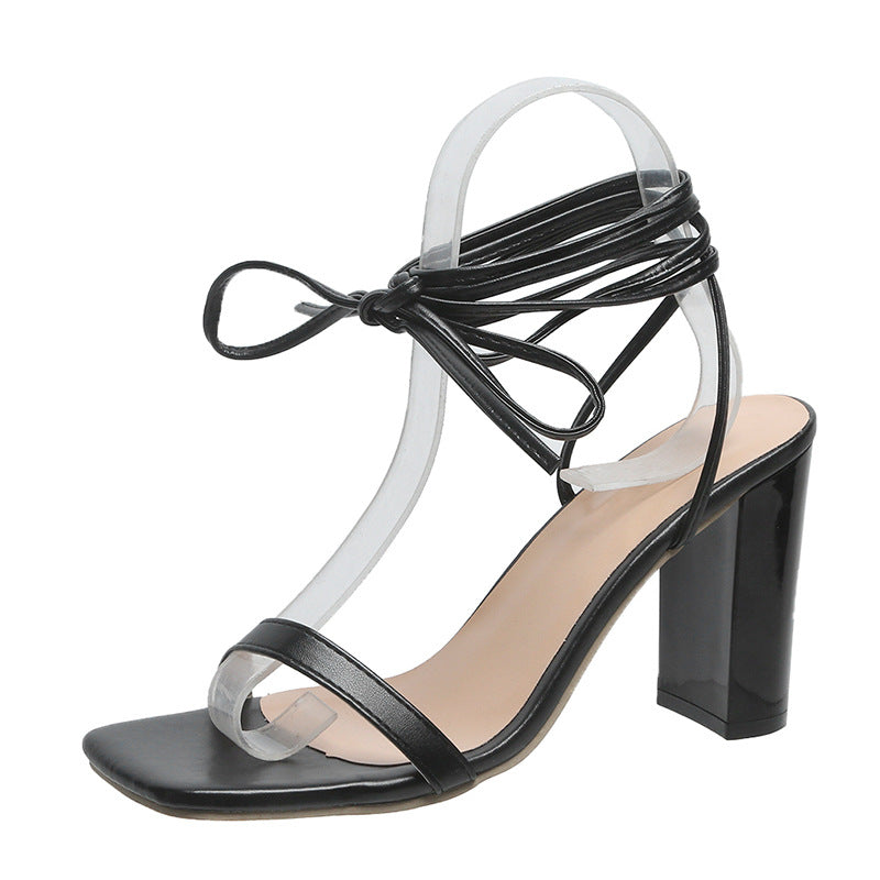 Women's Strap Sandals with Thick Heel