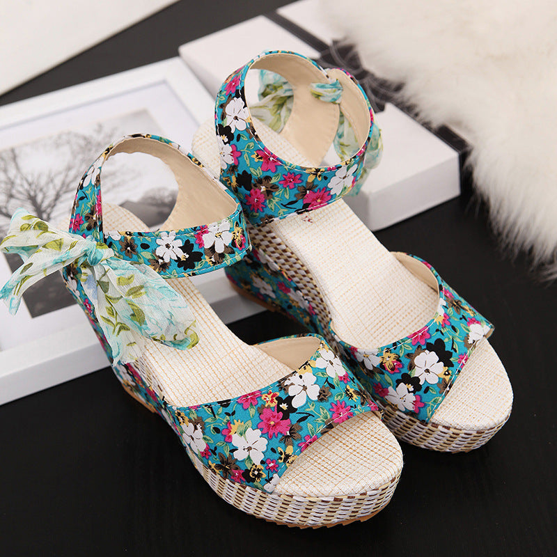 Bohemian high heel sandals