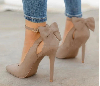 Women's bow stiletto heels