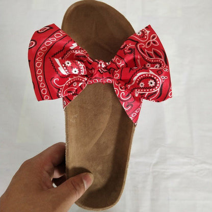 Women's Thick Bottom Bow Slippers