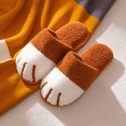 Paw Slippers Autumn Winter Home Shoes Women