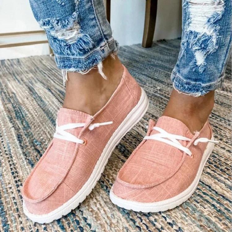 Canvas Shoes Retro Casual Flat Heel