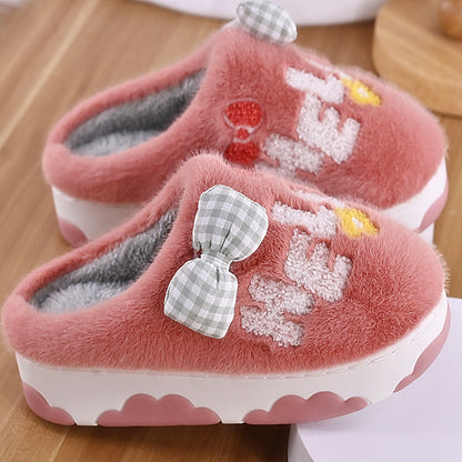 Thick Soled Cute Baotou Warm Slippers